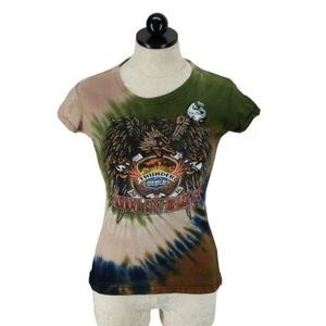 Thunder Beach Motorcycle Tie Dye medium T shirt‎